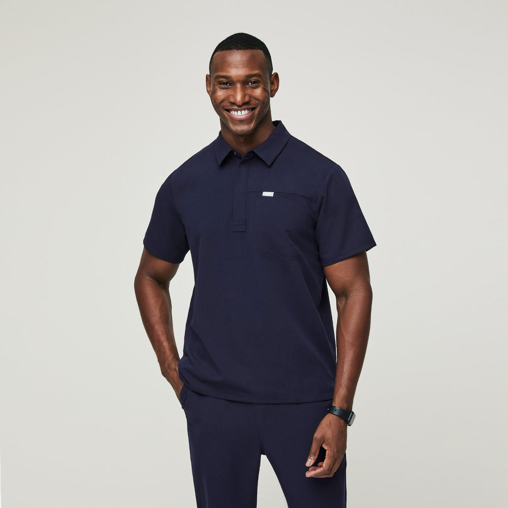 men's Navy Lima - Short-Sleeve ScrubPolo™