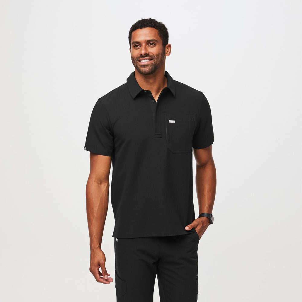 men's Black Lima Classic Short-Sleeve - Cargo ScrubPolo™