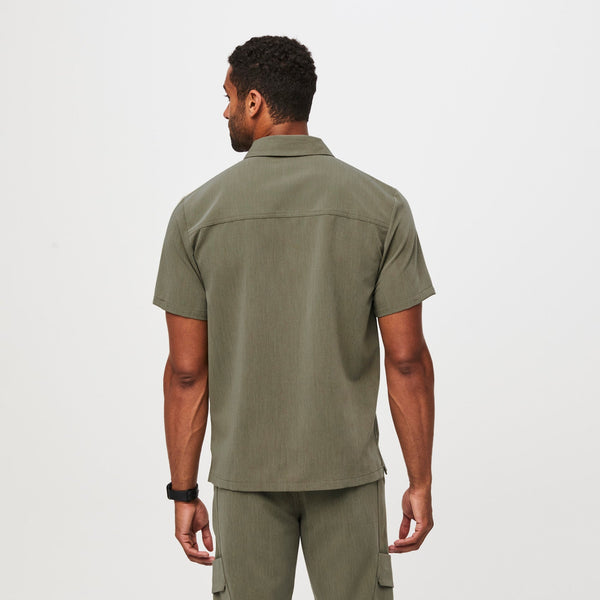 men's Heather Olive Lima Classic Short-Sleeve - Cargo ScrubPolo™