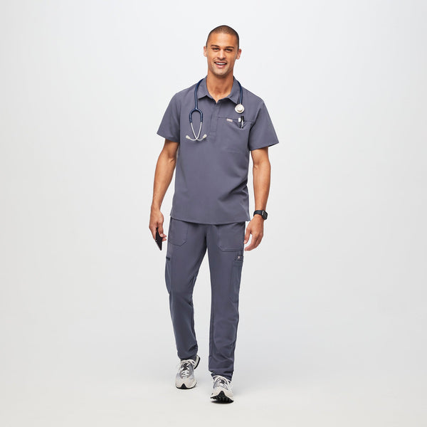 men's Space Navy Lima - Short-Sleeve ScrubPolo™