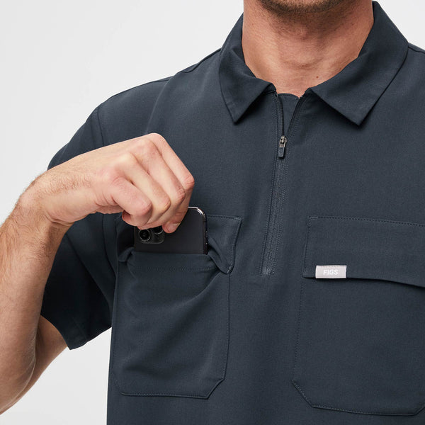 men's Dark Harbor Lima Short-Sleeve Cargo Zip - ScrubPolo™