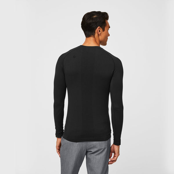 men's Black Makato Seamless - Long-Sleeve Underscrub