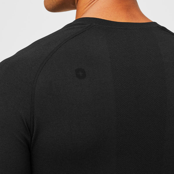 men's Black Makato Seamless - Long-Sleeve Underscrub