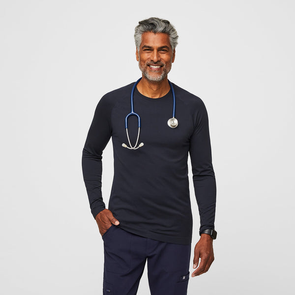 men's Navy Makato Seamless - Long-Sleeve Underscrub