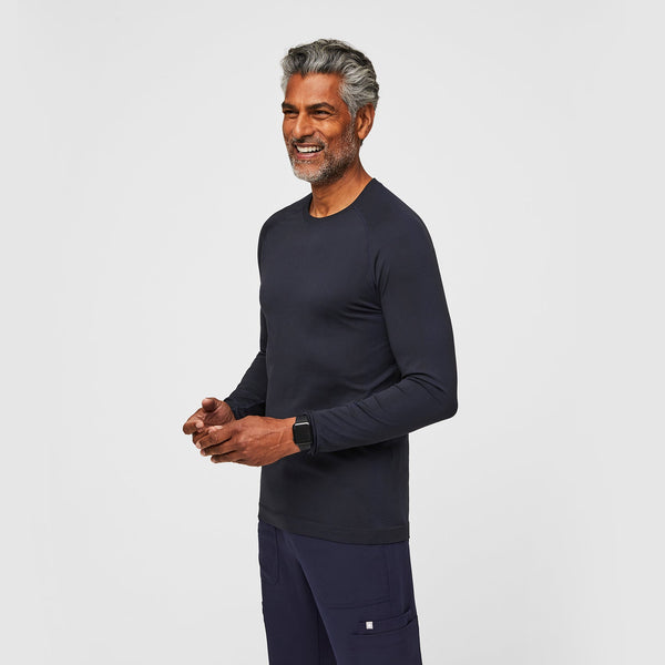 men's Navy Makato Seamless - Long-Sleeve Underscrub