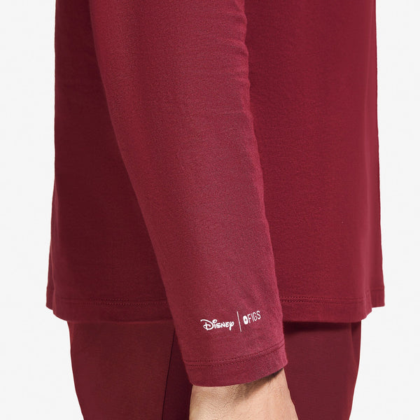 men's Burgundy Mickey Mouse Oh Boy - Long-Sleeve Underscrub