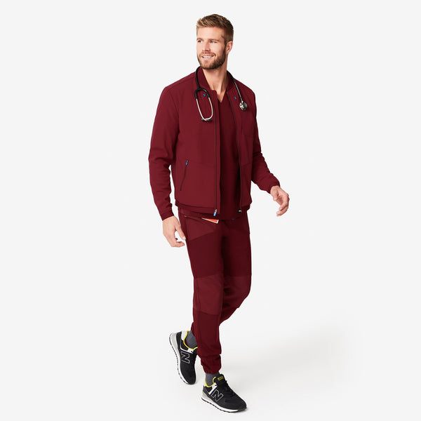 men's Burgundy Mickey Mouse Softshell Jacket