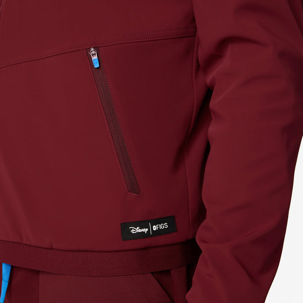 men's Burgundy Mickey Mouse Softshell Jacket