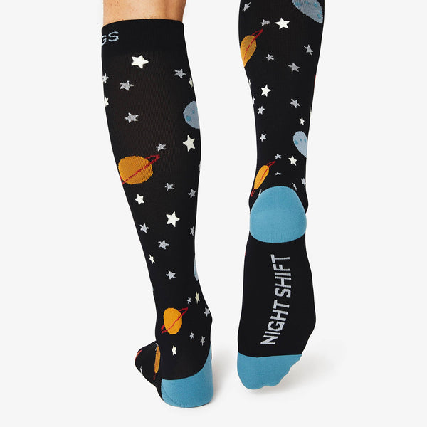 men's Black Night Shift - Compression Socks