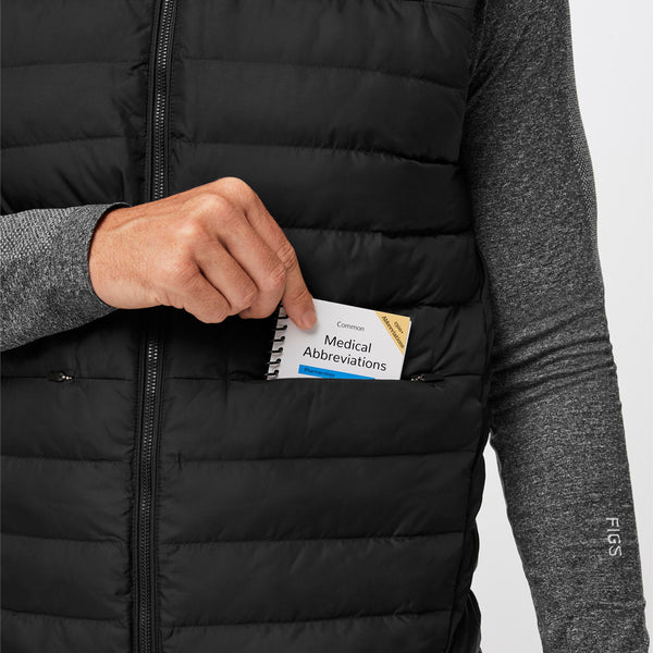 men's Black Packable - Puffer Vest