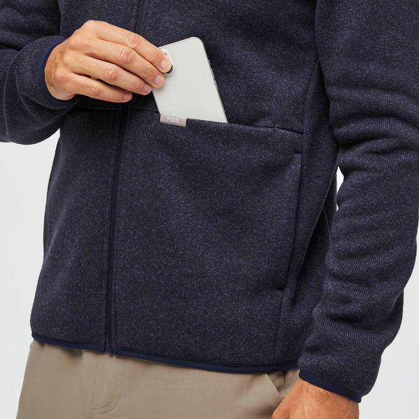 men's Heather Navy On-Shift™ - Sweater-Knit Jacket