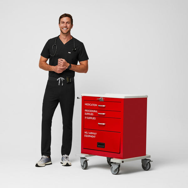 men's Black Slim Axim™ - Short Straight-Leg Scrub Pant
