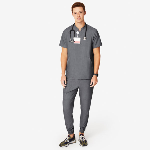 men's Graphite Bengo - Henley Scrub Top