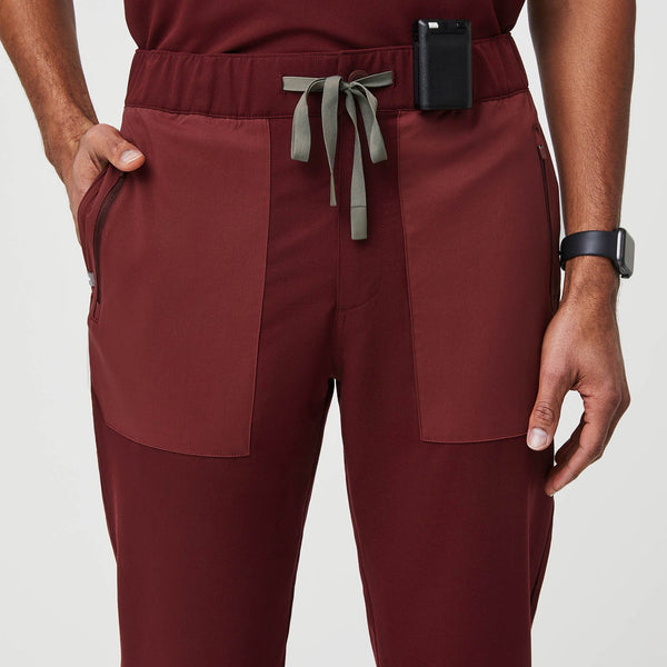 men's Burgundy Chesoi - Classic Jogger Scrub Pant