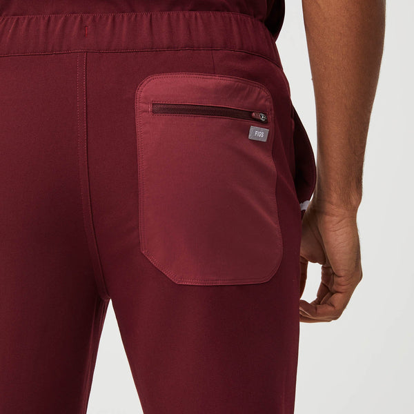 men's Burgundy Daga - Slim Scrub Pant