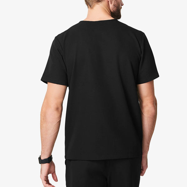men's Black Jimeta - V-Neck Scrub Top