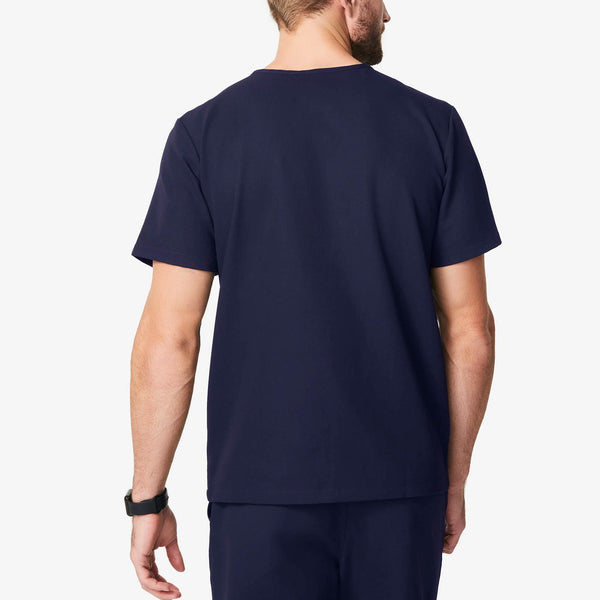 men's Navy Jimeta - V-Neck Scrub Top