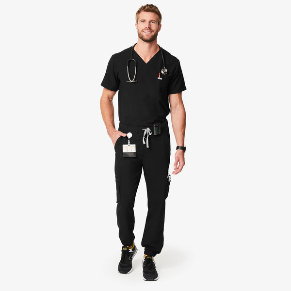 men's Black 20-Pocket - Scrub Pant
