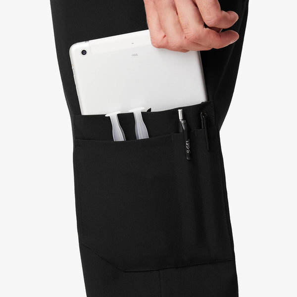 men's Black 20-Pocket - Scrub Pant