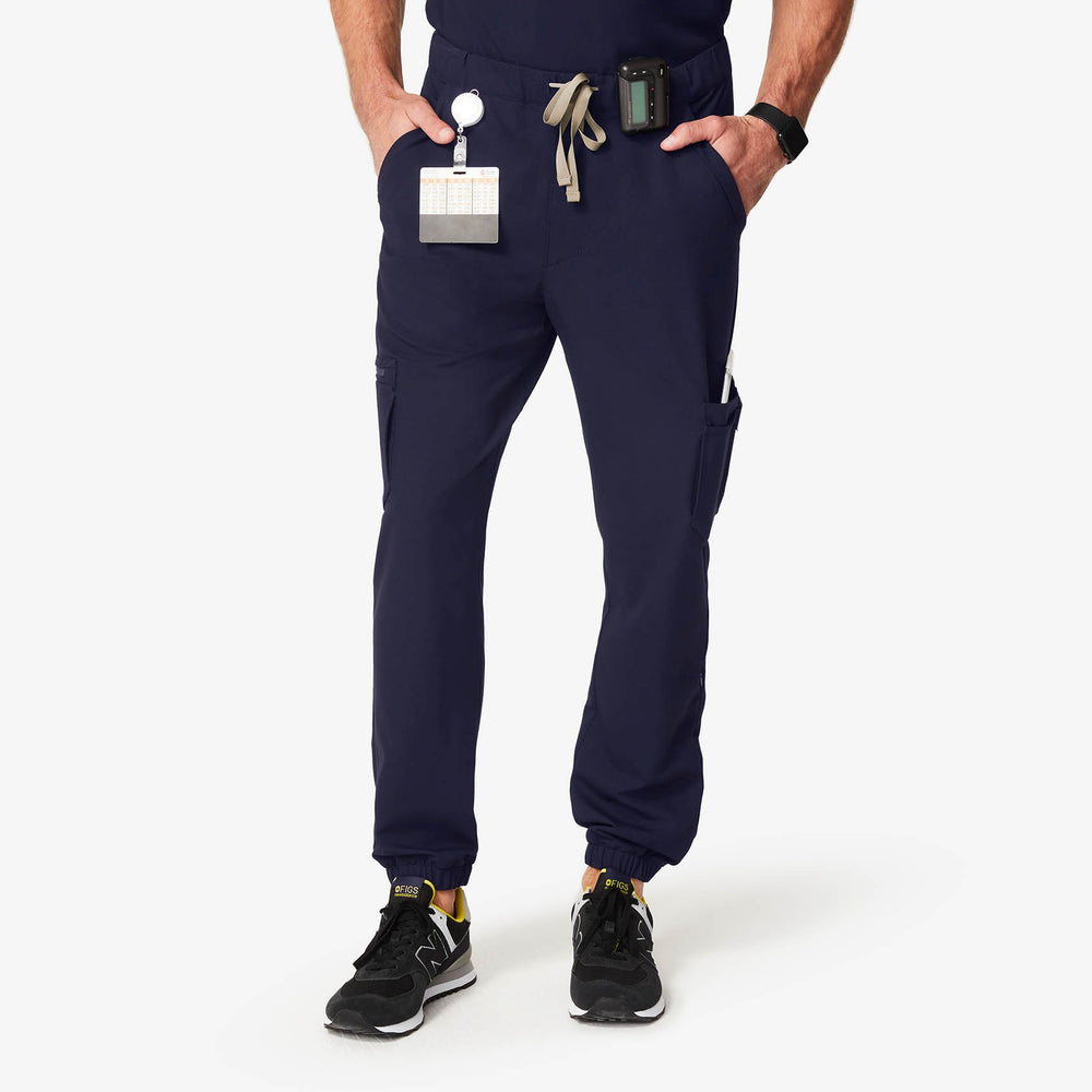 men's Navy 20-Pocket - Scrub Pant