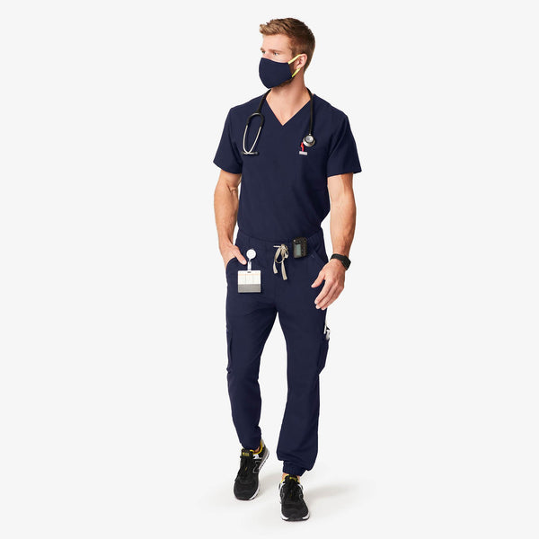 men's Navy 20-Pocket - Scrub Pant