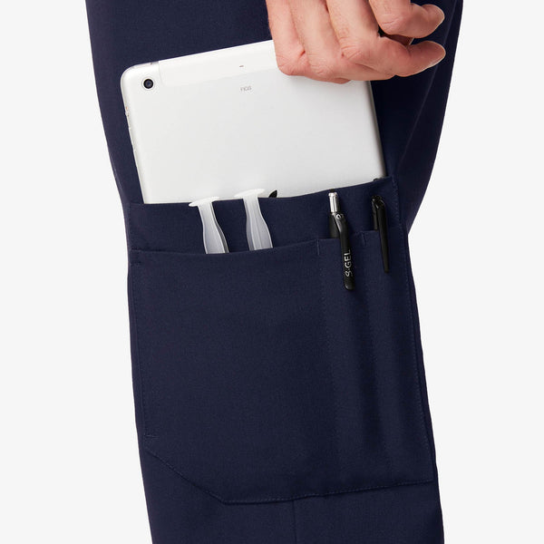 men's Navy 20-Pocket - Scrub Pant