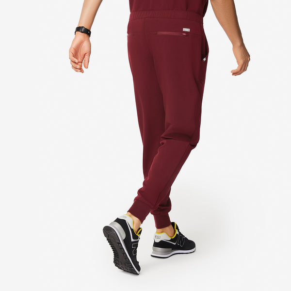 men's Burgundy Tansen - Zip Jogger Scrub Pant