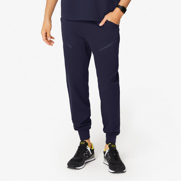men's Navy Tansen - Zip Jogger Scrub Pant