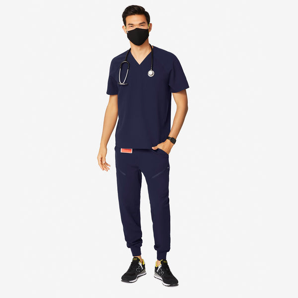 men's Navy Tansen - Zip Jogger Scrub Pant