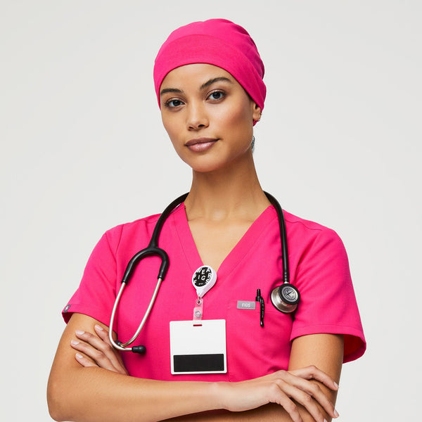 Shocking Pink Modern - Expandable Scrub Cap