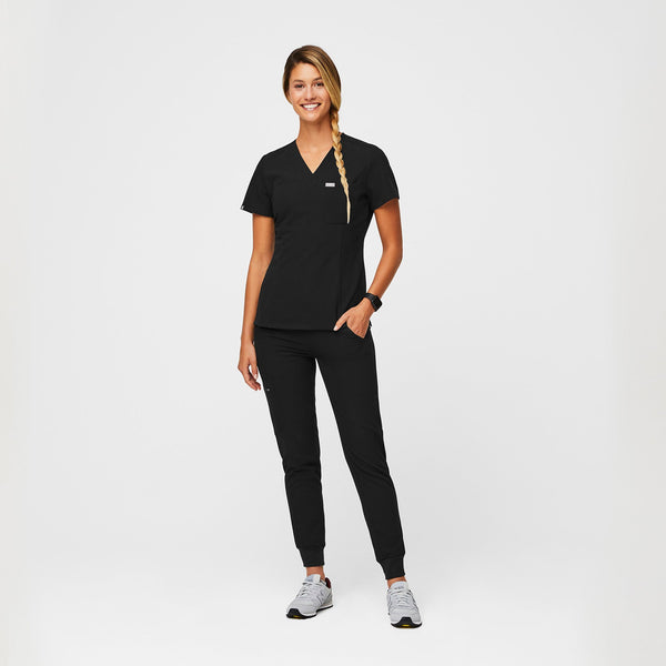 women's Black Slim Catarina Scrub Top™