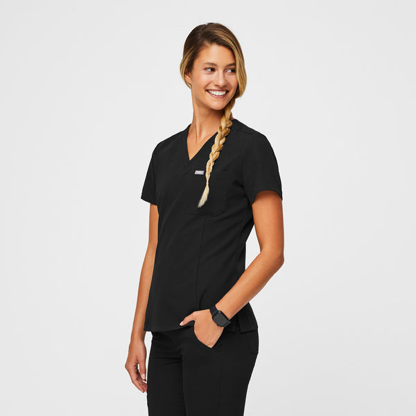 women's Black Slim Catarina Scrub Top™