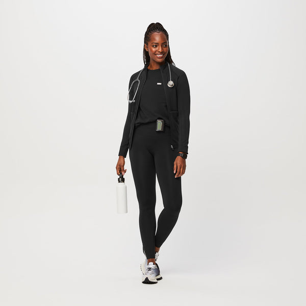 women's Black Salta Seamless - Full-Zip