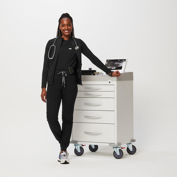 women's Black Salta Seamless - Full-Zip