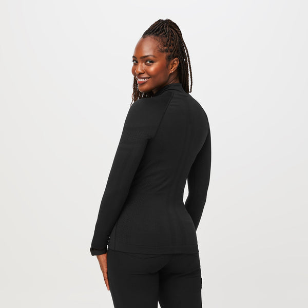 women's Black Salta Seamless - Full-Zip
