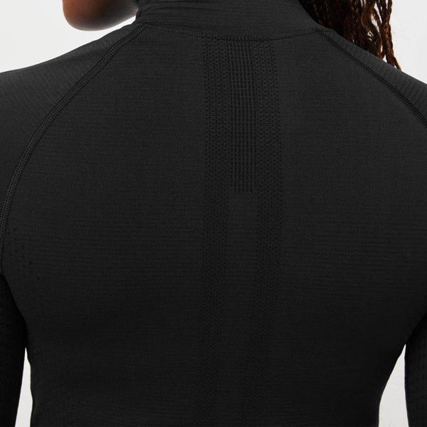 women's Black Salta Seamless - Full-Zip
