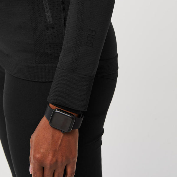 women's Black Salta Seamless - Full-Zip