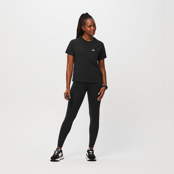 women's Black Salta -  Short-Sleeve Underscrub