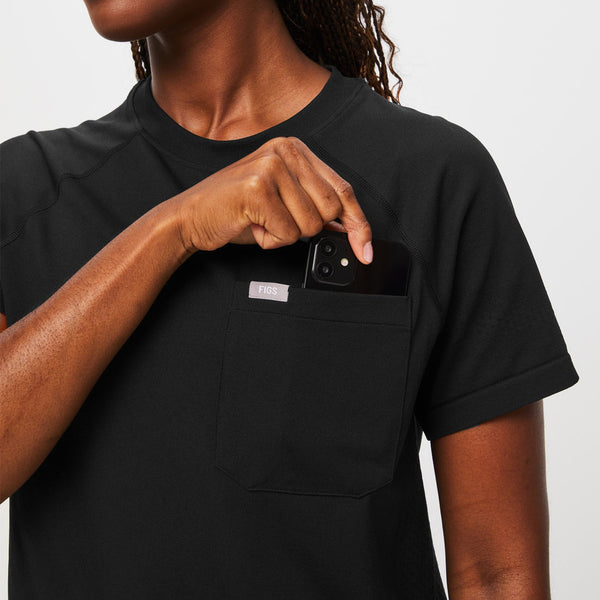 women's Black Salta -  Short-Sleeve Underscrub