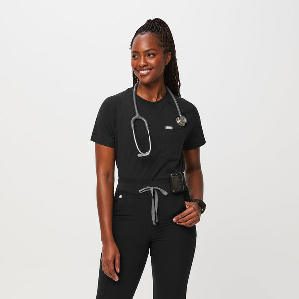women's Black Salta -  Short-Sleeve Underscrub