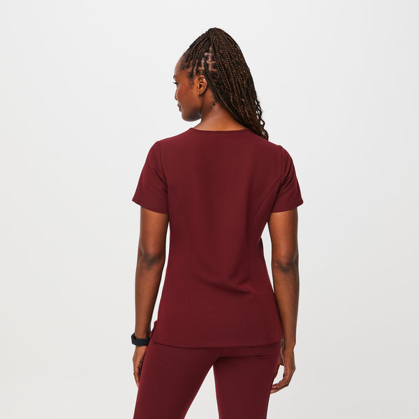 women's Burgundy Slim Catarina Scrub Top™