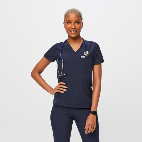 women's Navy FREEx™ Catarina Scrub Top™