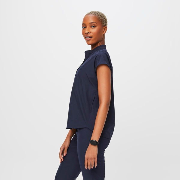 women's Navy FREEx™ Rafaela™ - Oversized Scrub Top