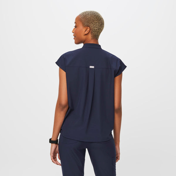 women's Navy FREEx™ Rafaela™ - Oversized Scrub Top