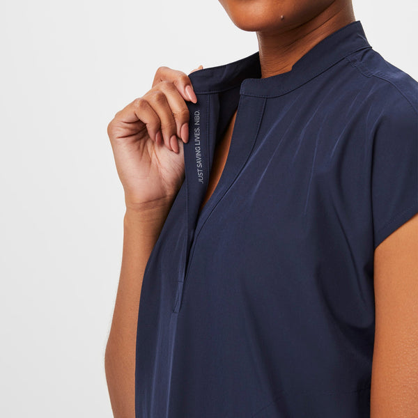 women's Navy FREEx™ Rafaela™ - Oversized Scrub Top