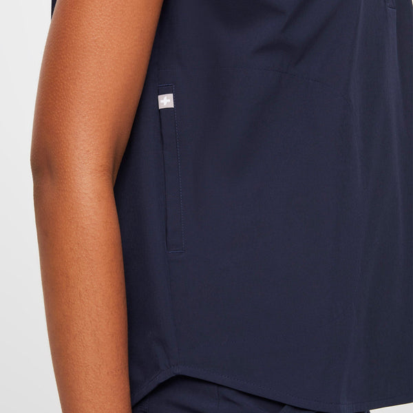 women's Navy FREEx™ Rafaela™ - Oversized Scrub Top