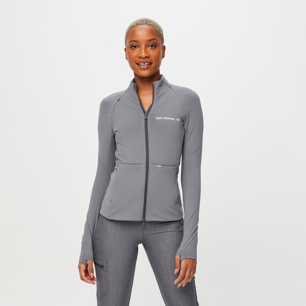 women's Graphite ContourKnit Scrub Jacket