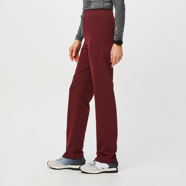 women's Burgundy Livingston High-Rise - Petite Straight-Leg Scrub Pant™