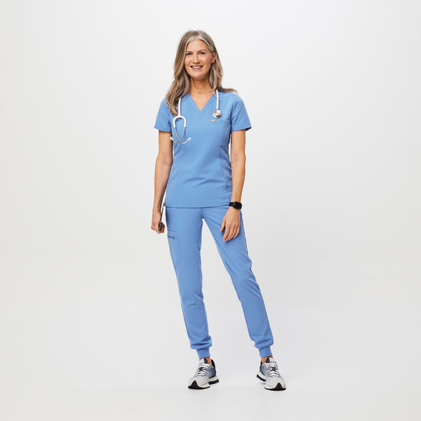 women's Ceil Blue Slim Catarina Scrub Top™