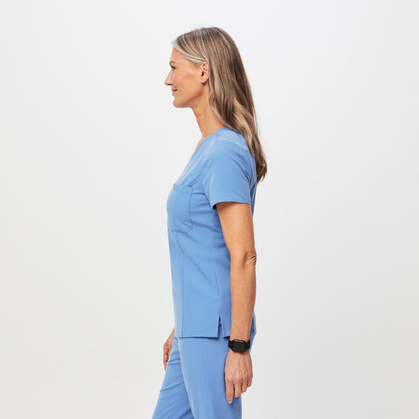 women's Ceil Blue Slim Catarina Scrub Top™